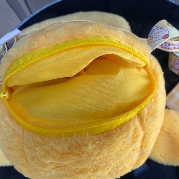 POMPOMPURIN Bifold Wallet Yellow Plush Sanrio Shoulder Bag NWT Lot - Picture 9 of 10